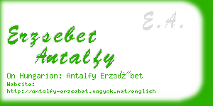 erzsebet antalfy business card